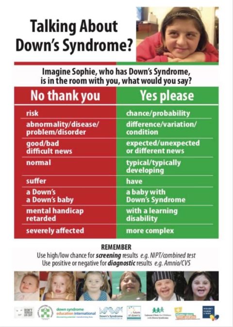 Talking about Down's syndrome? Here's a helpful resource - Don't Screen ...