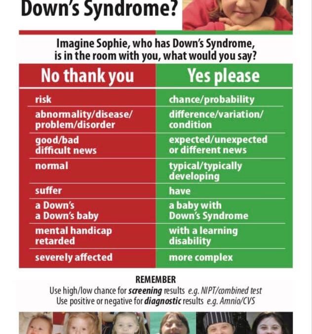 Talking about Down’s syndrome? Here’s a helpful resource